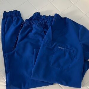 Jaanuu Royal Blue Scrub Set